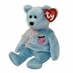 NWT Beanie Baby Easter Bear EGGS II Blue